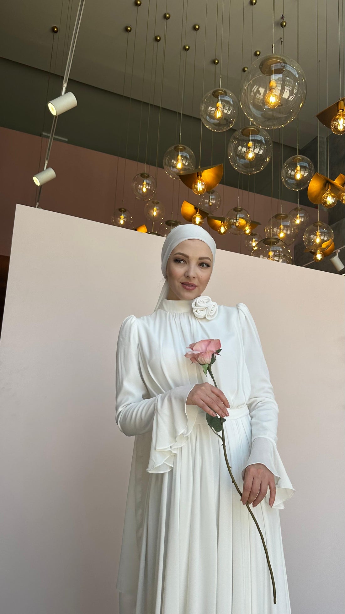 Robe de soirée hijab romantique